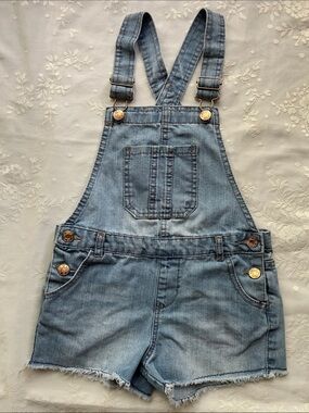 Denim Blue Kids Shorts Bib Overalls